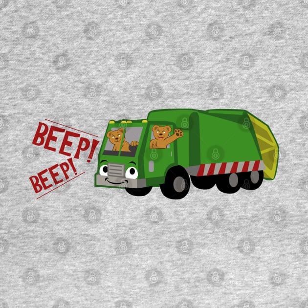 Bears Driving a Trash Truck by SakuraDragon